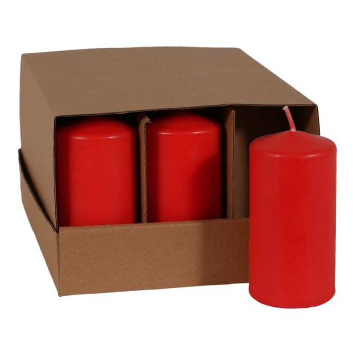 CANDELA CILINDRICA MM.100X50 ROSSO