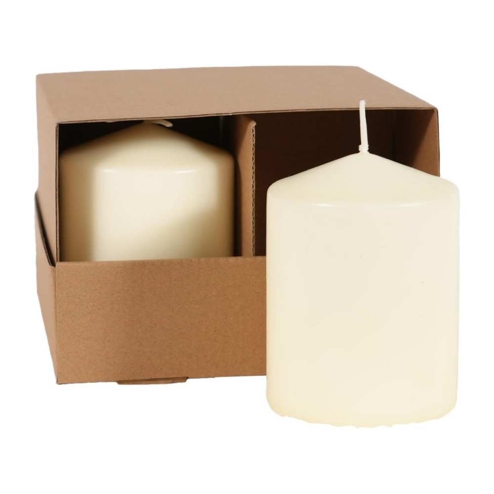 CANDELA CILINDRICA MM.100X60 CREMA