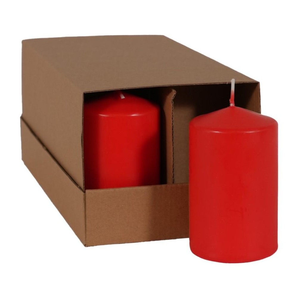 CANDELA CILINDRICA MM.100X60 ROSSO