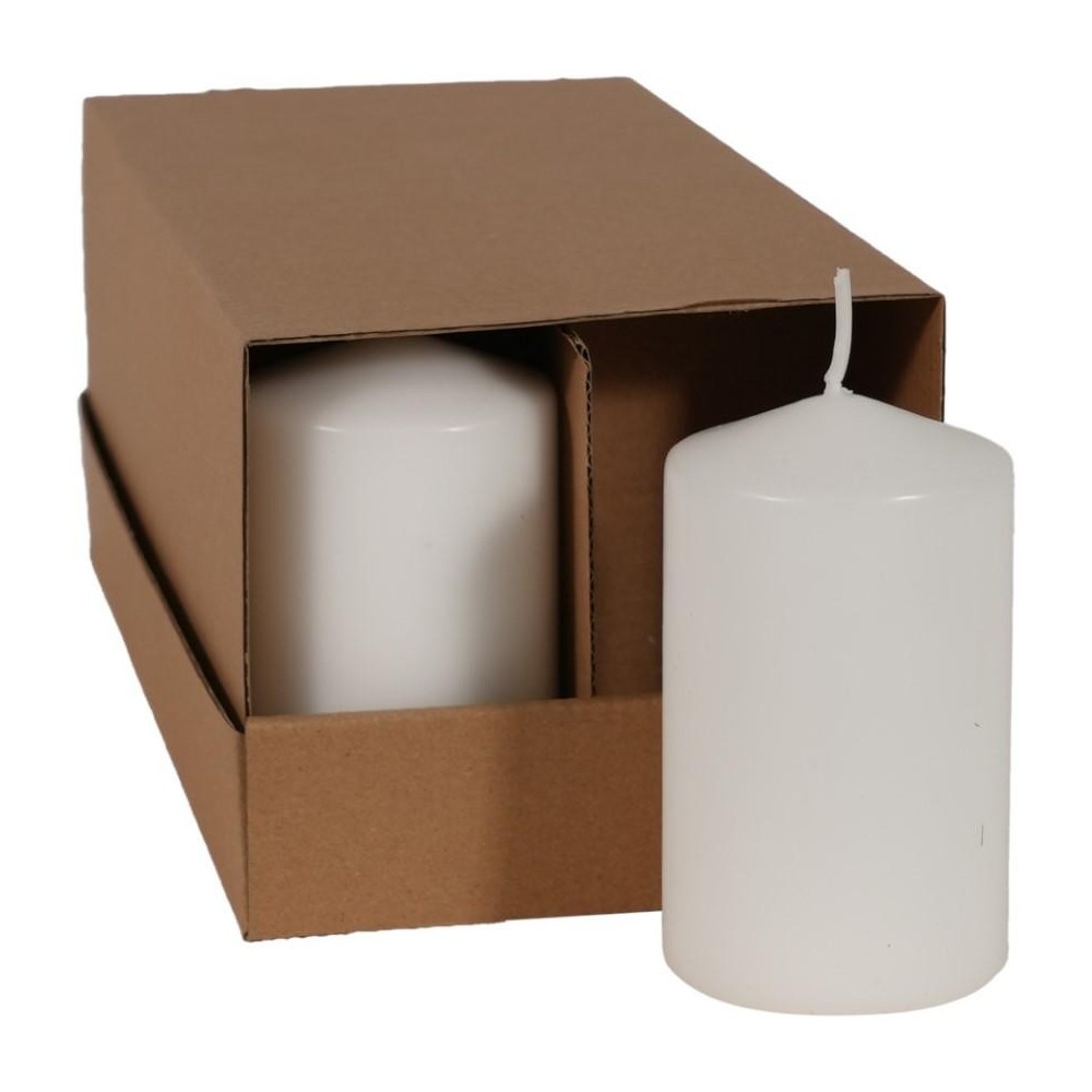 CANDELA CILINDRICA MM.100X60 BIANCO