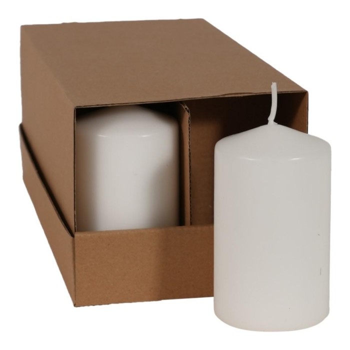 CANDELA CILINDRICA MM.100X60 BIANCO