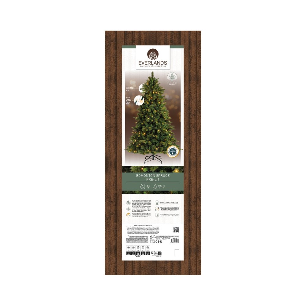 ABETE EDMONTON CON 350 LED H.180CM. VERDE