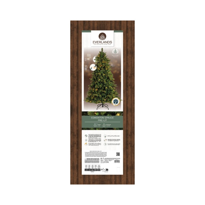 ABETE EDMONTON CON 350 LED H.180CM. VERDE