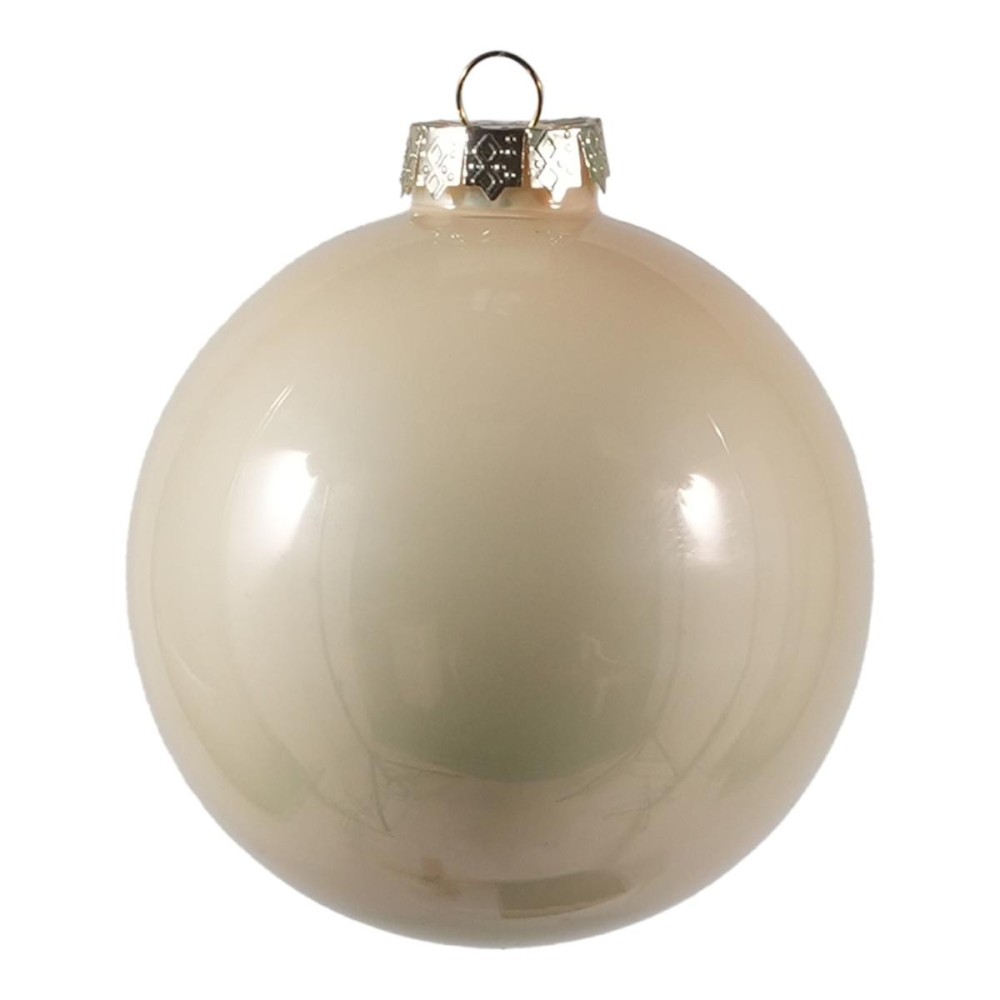 SFERA IN VETRO MM.100 BIANCO LATTE