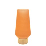 VASO VETRO ARANCIONE D.11X35CM.