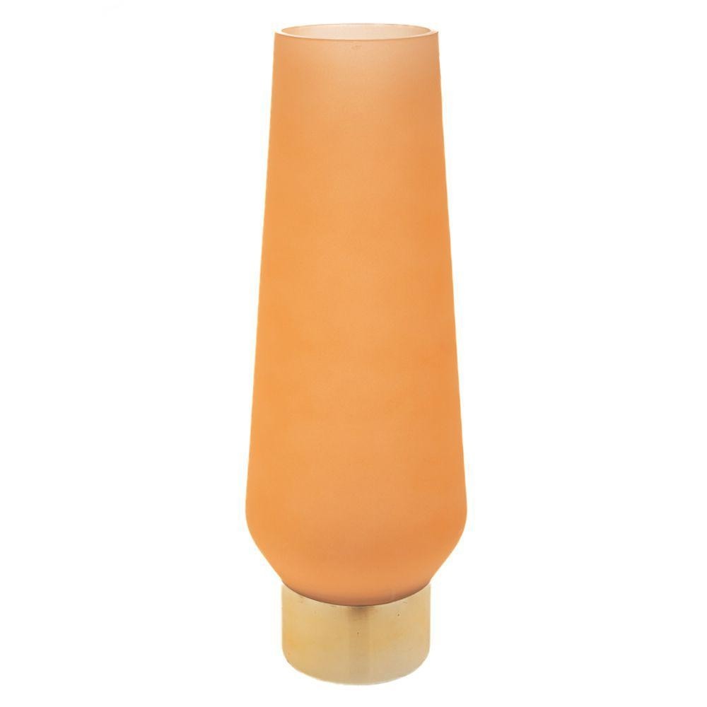 VASO VETRO ARANCIONE D.10X45