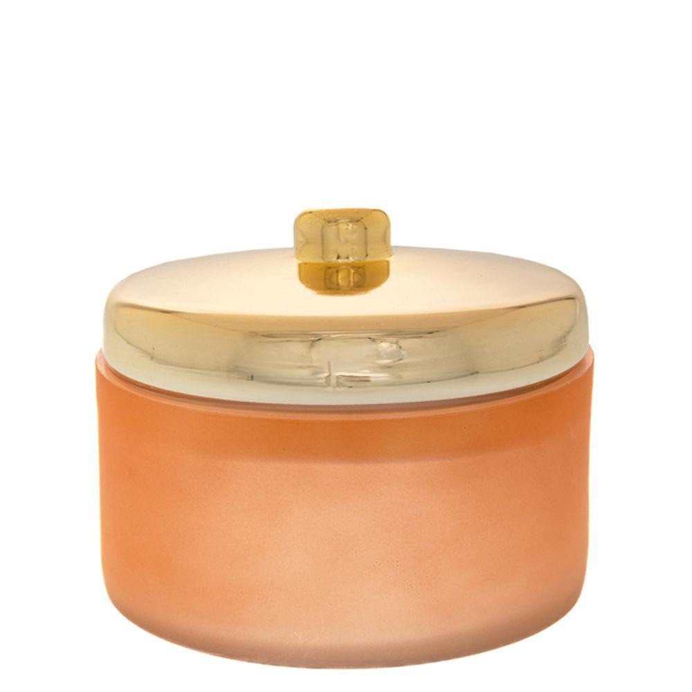 BARATTOLO VETRO ARANCIONE D.20X16CM.