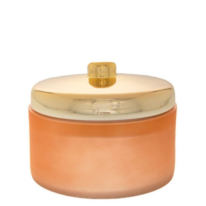 BARATTOLO VETRO ARANCIONE D.20X16CM.