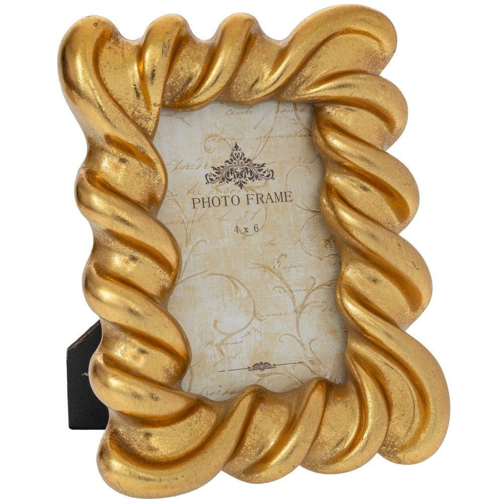 PORTAFOTO DECORATO ORO 17X3X22.5CM.
