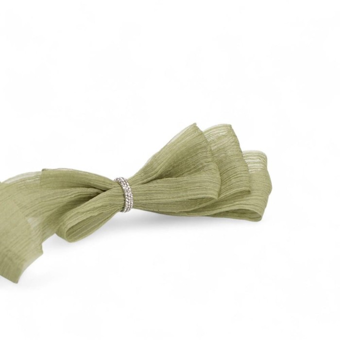 CHIFFON RIGATO VERDE 40MMX15MT